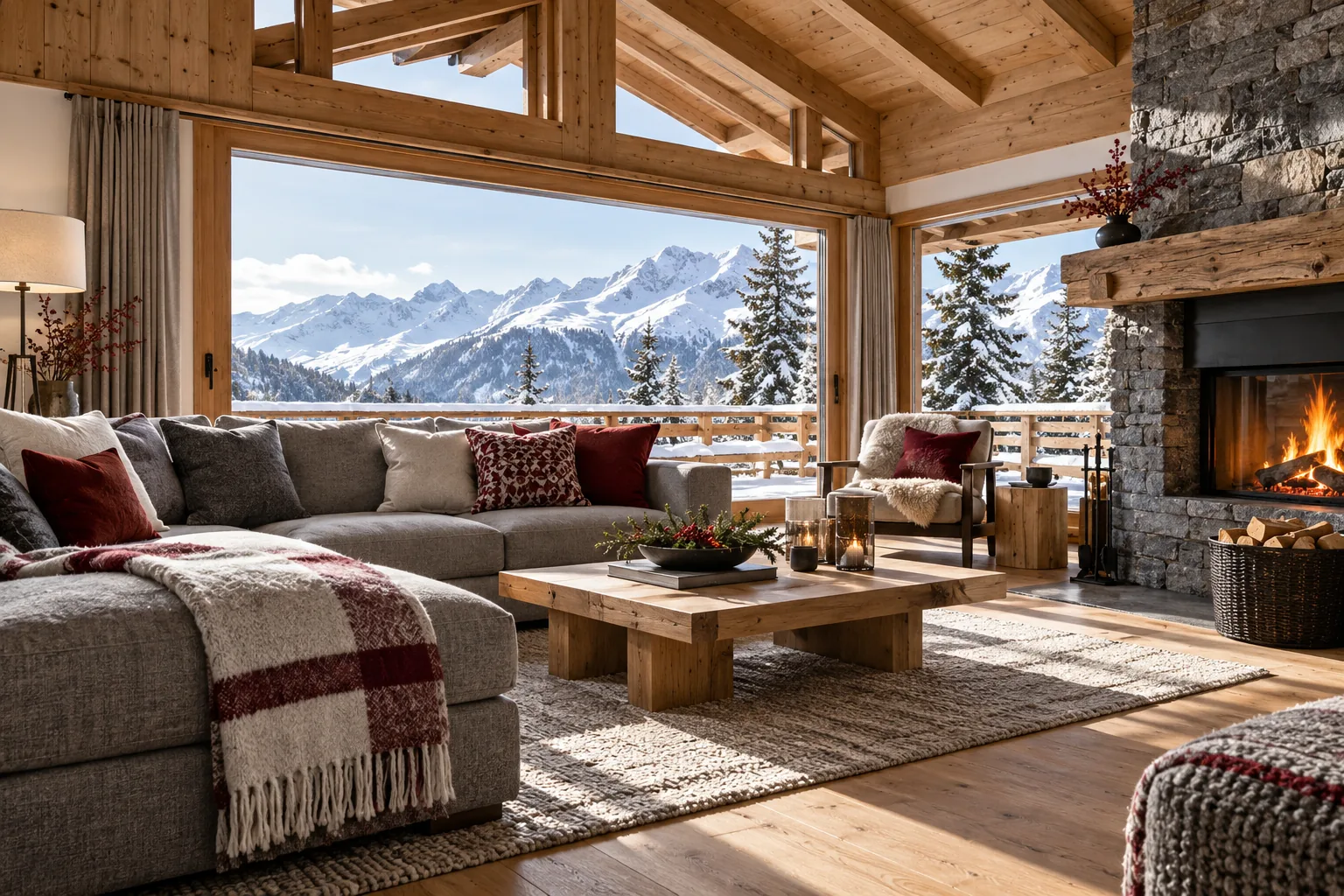 Séjour de chalet avec vue sur la montagne, entretenu entre deux séjours